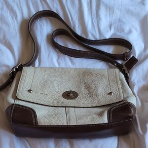 Coach Hamilton Flap bag in cream and brown